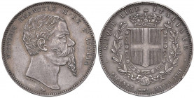 Vittorio Emanuele II (1861-1878) 5 Lire 1861 F - Nomisma 877 AG RR
SPL
