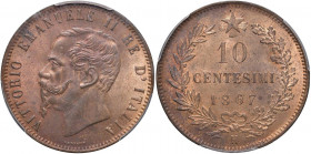 Vittorio Emanuele II (1861-1878) 10 Centesimi 1867 H - Nomisma 949 CU In slab PCGS MS64RB 759711.64/36717703
FDC