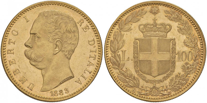 Umberto I (1878-1900) 100 Lire 1883 - Nomisma 972 AU R Conservazione eccezionale...