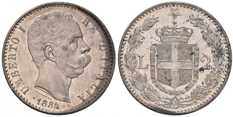 Umberto I (1878-1900) 2 Lire 1884 - Nomisma 997 AG
FDC