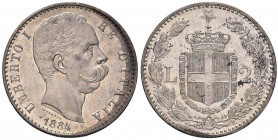 Umberto I (1878-1900) 2 Lire 1884 - Nomisma 997 AG
FDC