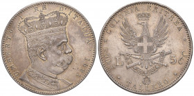 Umberto I (1878-1900) Eritrea - Tallero 1891 - Nomisma 1037 AG R Colpo al bordo, minimi segnetti sui bei fondi lucenti 
SPL+/qFDC