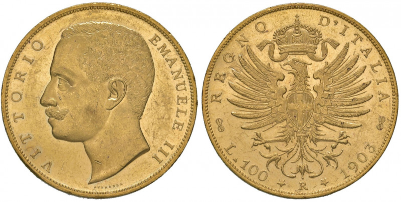 Vittorio Emanuele III (1900-1946) 100 Lire 1903 - Nomisma 1045 AU RR Consueti se...