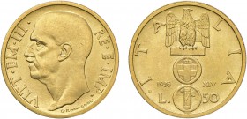 Vittorio Emanuele III (1900-1946) 50 Lire 1936 - Nomisma 1071 AU RRR
FDC