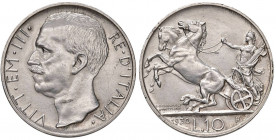 Vittorio Emanuele III (1900-1946) 10 Lire 1930 - Nomisma 1116 AG Minimi colpetti al bordo e minimi graffietti al D/
qFDC/FDC