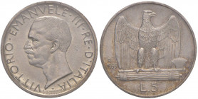 Vittorio Emanuele III (1900-1946) 5 Lire 1933 - Nomisma 1141 AG RRR Tiratura di soli 50 esemplari. Sigillato FDC da Matteo Cavedoni
FDC