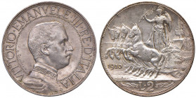 Vittorio Emanuele III (1900-1946) 2 Lire 1910 - Nomisma 1159 AG R Colpetti al bordo 
SPL+