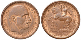 Vittorio Emanuele III (1900-1946) 2 Lire 1928 in bronzo (o rame?) senza doratura - cfr. Nomisma 1407 AE (g 10,28) RRRRR Di questa versione del buono d...