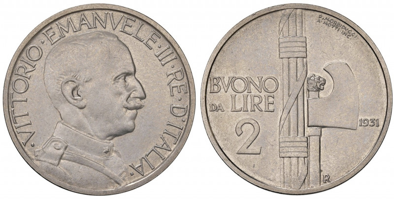 Vittorio Emanuele III (1900-1946) 2 Lire 1931 - Nomisma 1175 NI RRR Tiratura di ...