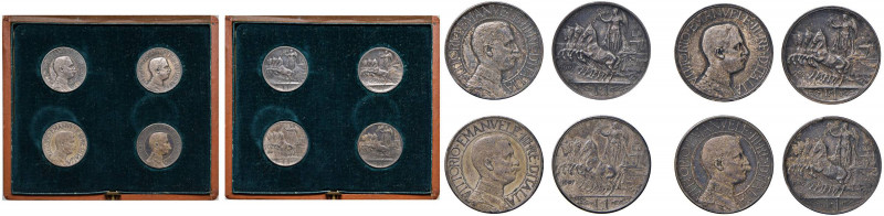 Vittorio Emanuele III (1900-1946) Lira 1907 - Astuccio Johnson contenente quattr...