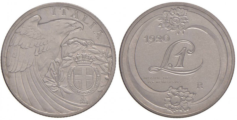 Vittorio Emanuele III (1900-1946) Lira 1920 Incisione tipo per metalli duri - P....