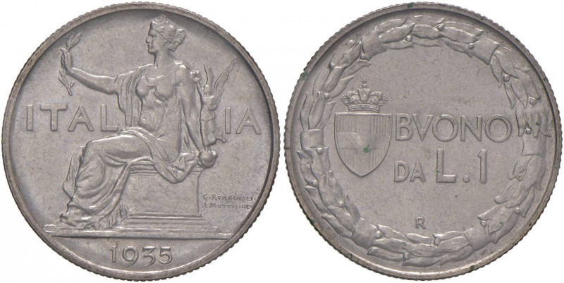 Vittorio Emanuele III (1900-1946) Lira 1935 - Nomisma 1218 NI RRR Tiratura di 50...