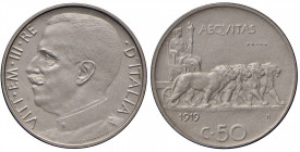 Vittorio Emanuele III (1900-1946) 50 Centesimi 1919 Prova satinata - Nomisma P48 NI (g 6,10) RRRR Prova di grande rarità satinata
FDC