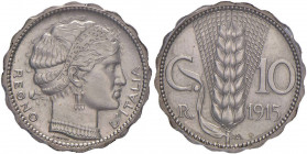 Vittorio Emanuele III (1900-1946) Progetto 10 Centesimi 1915 Bordo ondulato - P.P. 333 NI RRR In slab PCGS SP66 cod. 465650.66/39062246 Pagani-333 19 ...