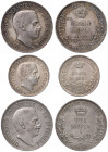Vittorio Emanuele III (1900-1946) Somalia - Rupia 1910 Prova sabbiata, Mezza rupia 1910 Prova, Quarto di rupia 1910 Prova - Nomisma P73; P. 74, P. 76 ...