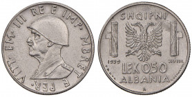 Vittorio Emanuele III (1900-1946) Albania - Mezzo lek 1939 Prova - Nomisma P. 89 AC RRRR
FDC
