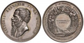MEDAGLIE DEI SAVOIA Medaglia 1871 Esposizione Internazionale d’Industrie Marittime in Napoli - Opus: Anaud - AG (g 32,89 - Ø 42 mm) RRR Una splendida ...