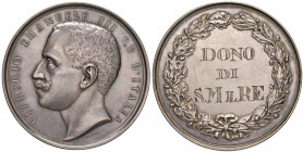 MEDAGLIE DEI SAVOIA Medaglia con al rovescio la scritta bulinata a mano: Dono di S. M. il Re - Opus: Speranza - AG (g 76,99 - Ø 55 mm) Colpetti al bor...
