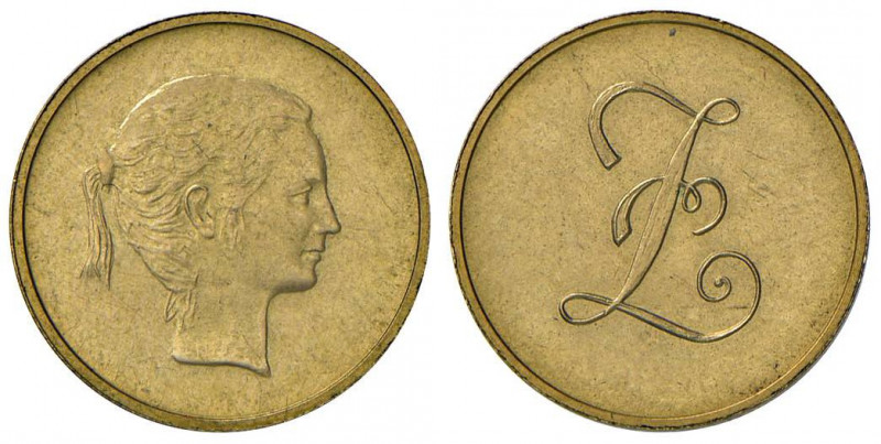 REPUBBLICA ITALIANA Progetto (?) o medaglia Bordo liscio - BR (g 3,14 - Ø 16 mm)...
