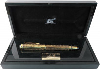 MONTBLANC Penna stilografica - Modello 28612 Louis XIV Limited Edition (1994) N. 2658/4810 - Pennino M in oro 18 kt - Il disegno a foglia richiama la ...