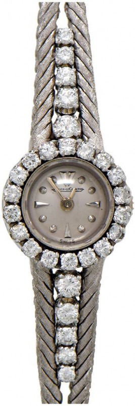 Jaeger-LeCoultre orologio/gioiello a carica manuale. Cassa e bracciale in oro bi...