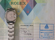 Rolex Datejust referenza 78274 cal.2235 a carica automatica. Numero di serie Y955XXX. Cassa in acciaio con diametro di 31mm, ghiera zigrinata in oro b...
