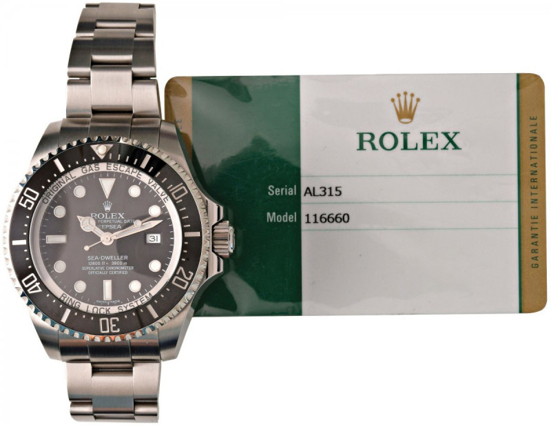 Rolex Sea-dweller Deepsea referenza 116660 cal. 3135 a carica automatica, numero...