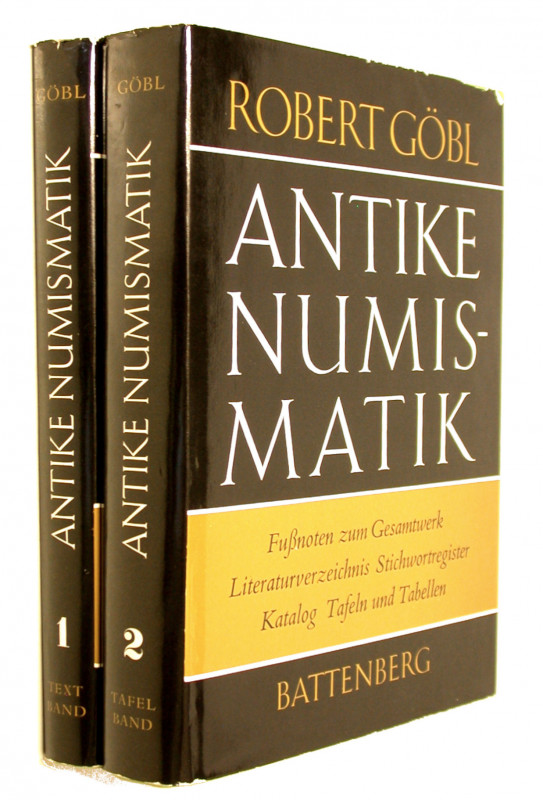 GÖBL, R. Antike Numismatik.  München 1978. 2 Bände. 248+283 S., 176 Tf., 12 Tabe...
