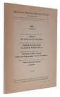 KRESS, K., MÜNCHNER MÜNZHANDLUNG,. Auktion 105 vom 16. 9. 1957. Antike, Mittelalter, RDR, Neufürsten usw. 52 S. mit 2282 Nrn. 12 Tf. Broschiert. Besit...