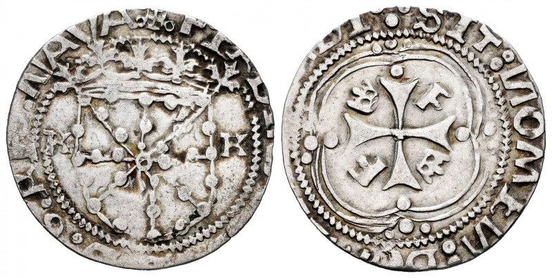 Carlos I (1516-1556). 1 real. Pamplona. (Cal-73). (Ros-4.2.3 var). Anv.: Escudo ...