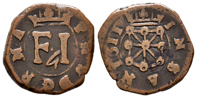 Felipe III (1598-1621). 4 cornados. 1611. Pamplona. (Cal-68). (Ros-No cita). Anv...