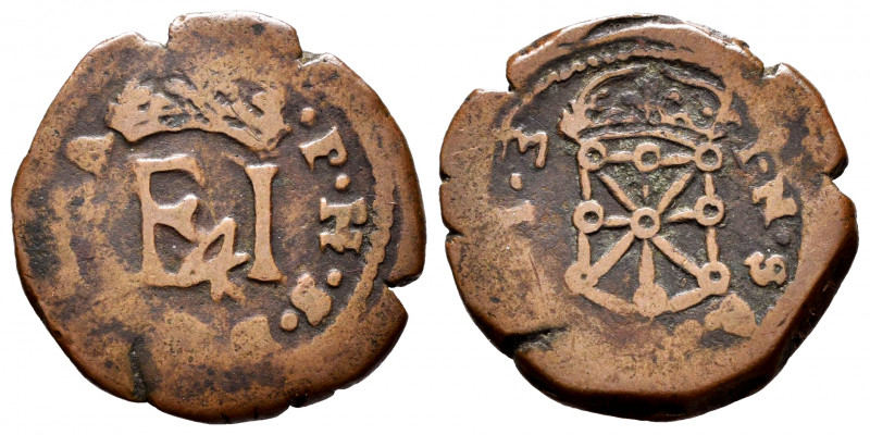 Felipe III (1598-1621). 4 cornados. 1613. Pamplona. (Cal-72). (Ros-4.4.22 var). ...