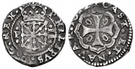 Felipe III (1598-1621). 2 reales. 1612. Pamplona. (Cal-623, mismo ejemplar). (Ros-4.4.3/1). Ag. 6,84 g. Extraordinario ejemplar. Rarísima. Ex colecció...