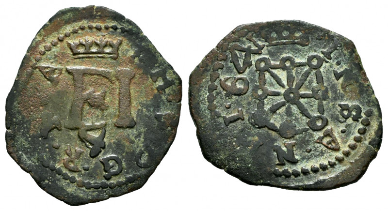 Felipe IV (1621-1665). 4 cornados. 1641. Pamplona. (Cal-82 var). (Ros-4.5.21 var...