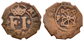 Felipe V (1700-1746). 1 maravedí. 1745. Pamplona. (Cal-35). (Ros-4.7.11). Ae. 1,83 g. BC+. Est...40,00. 


 ENGLISH DESCRIPTION: Philip V (1700-174...