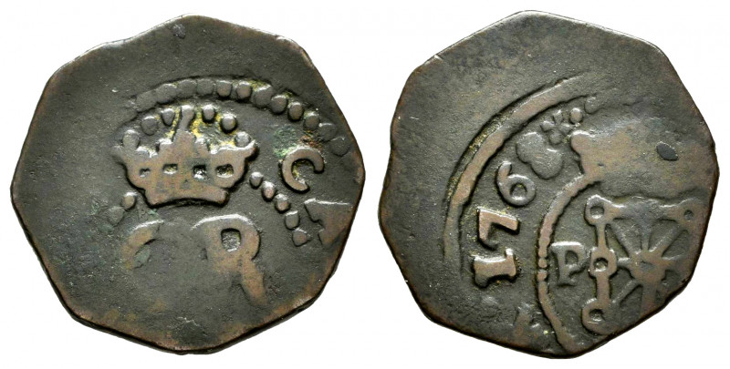 Carlos III (1759-1788). 1 maravedí. 1768. Pamplona. (Cal-18). (Ros-4.9.1 var). A...