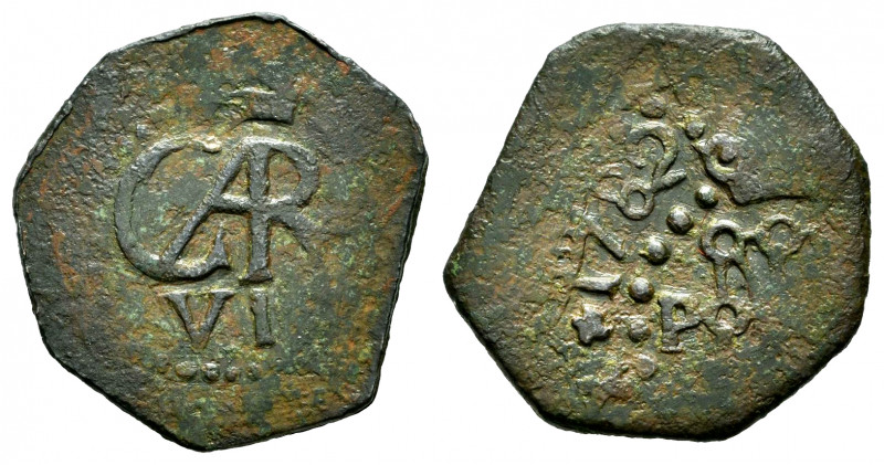 Carlos III (1759-1788). 1 maravedí. 1782. Pamplona. (Cal-24). (Ros-4.9.5). Ae. 2...