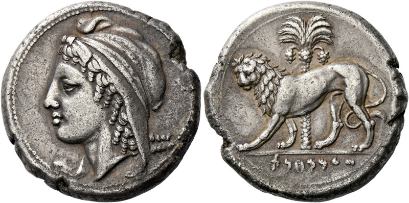 The Carthaginians in Sicily and North Africa.   Tetradrachm, uncertain mint in S...