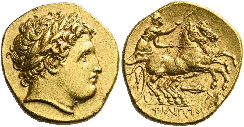 Philip II, 359 – 336 and posthumous issues.   Stater, Magnesia circa 323-315, AV...