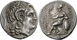 Lysimachus, 323 – 281 and posthumous issues.   Tetradrachm, Aenus circa 280,  AR 16.96 g.  Diademed head of the deified Alexander r., with horn of Amm...