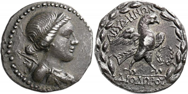 Troas, Abydus.   Tetradrachm after 196, AR 16.11 g. Diademed and draped bust of ...