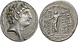 Antiochus VIII Epiphanes (Grypus), sole reign 121/0 – 97/6.   Tetradrachm, Antioch on the Orontes 121/0-spring/summer 113, AR 16.62 g. Diademed head r...