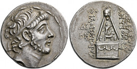 Antiochus IX Philopator, 114/3 – 95.   Tetradrachm, Tarsus first reign 114/3-circa 112, AR 16.51 g. Diademed head r. of Antiochus IX; filleted border....
