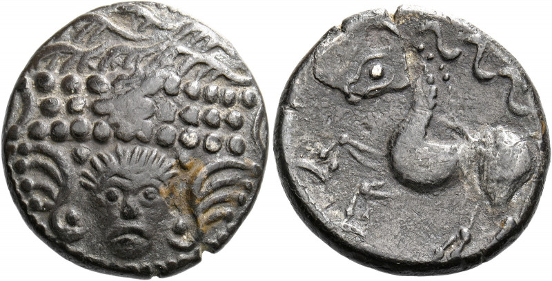 Celtic Coins. Central Europe, East Noricum.   Tetradrachm "Frontalgesicht" type,...