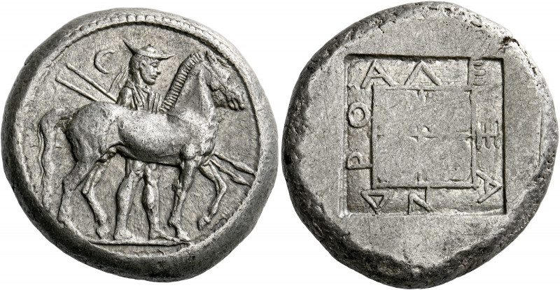Kings of Macedonia, Alexander I, 498-454.   Octodrachm circa 476-460, AR 29.01 g...