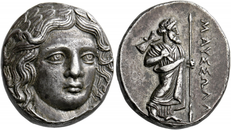 Dynasts of Caria, Maussolus, 377 – 353.   Tetradrachm, Halicarnassus after 367, ...