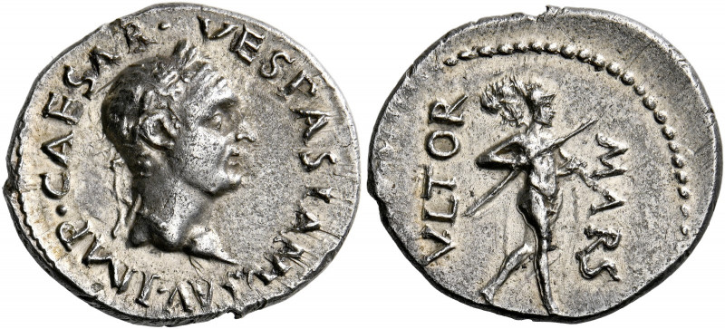 Vespasian augustus, 69 - 79. Spanish Mint, possibly Tarraco Denarius circa late ...