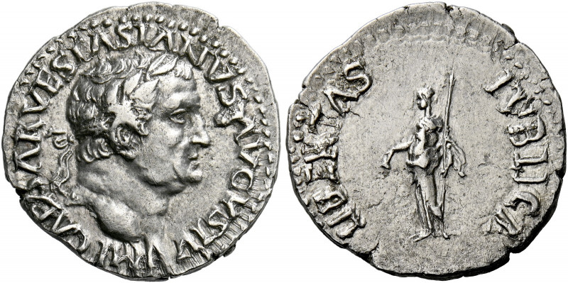 Vespasian augustus, 69 - 79. Uncertain Western Mint.   Denarius circa 69 to 70, ...