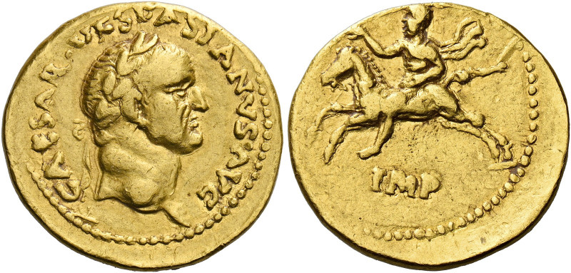 Vespasian augustus, 69 - 79. Uncertain Western Mint.   Aureus circa 69 to 71, AV...