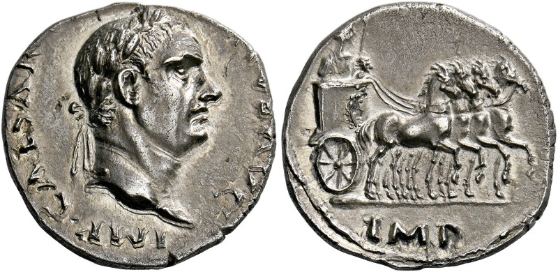 Vespasian augustus, 69 - 79. Uncertain Western Mint.   Denarius circa 69 to 71, ...